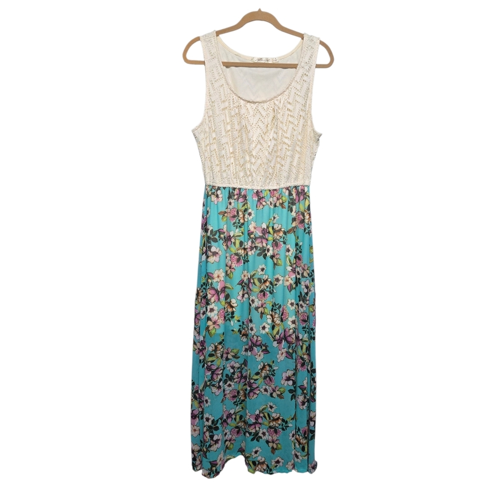 Liberty Love Sleeveless Maxi Dress Sz X-Large 21" Pit to pit 55" Length